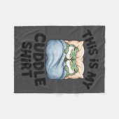 Cute Frog Cozy This Is My Cuddle フリースブランケット (正面(横))
