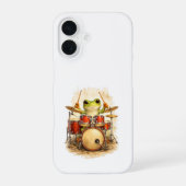 Cute Frog Drummer iPhone 16 Case – Music Fun 16ケース (裏面)