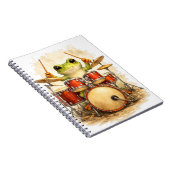 Cute Frog Drummer Notebook – Music Journal ノートブック (右側)