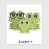 Cute Frog Family シール (シート)