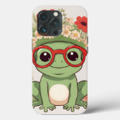 Cute Frog Flower Headband Case-Mate iPhoneケース (裏面)