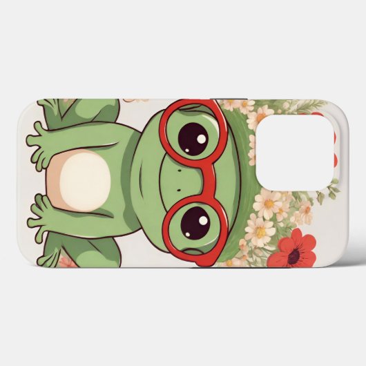 Cute Frog Flower Headband Case-Mate iPhoneケース (裏面 (横))