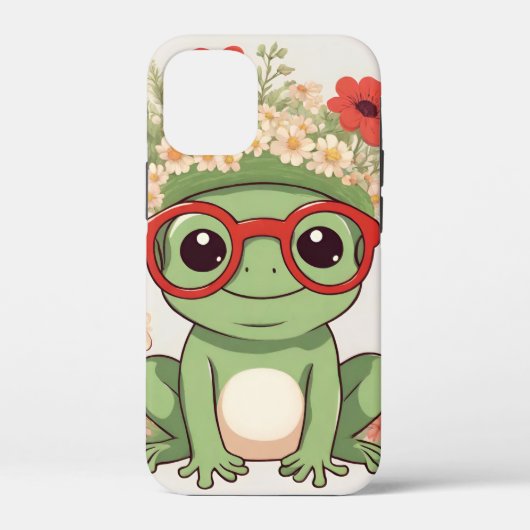 Cute Frog Flower Headband Case-Mate iPhoneケース (裏面)