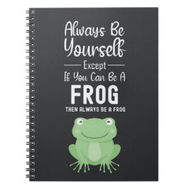 Cute Frog Gifts Happy Funny Cartoon Animal ノートブック