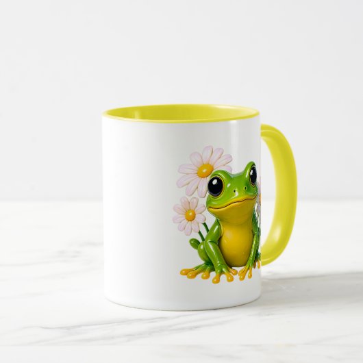 Cute Frog Illustration マグカップ (正面右)