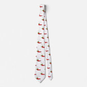 Cute frog in a red sock jumping cartoon ネクタイ (正面)