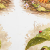 Cute Frog Leaf Umbrella Pattern Wallpaper 壁紙 (縫い目)