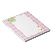 Cute frog pink love notepad, valentine note paper ノートパッド (アングル)
