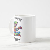 Cute Frog Playing A Guitar Dont Worry Be Hoppy _2  コーヒーマグカップ (正面左)