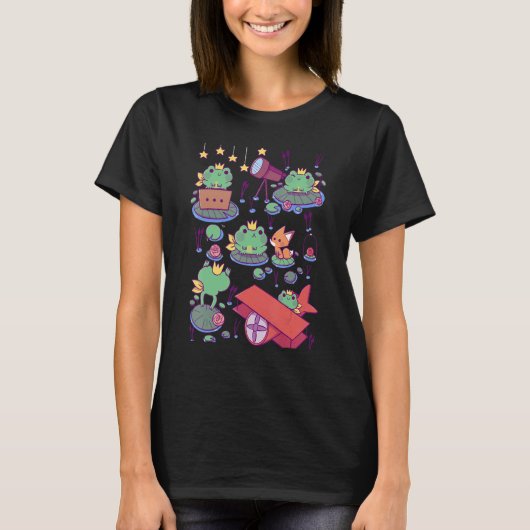 Cute Frog Princess  Frog  Amphibian Tシャツ (正面)