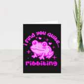 Cute Frog Pun Ribbiting Frog Lovers Quote Design  カード (正面)