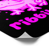 Cute Frog Pun Ribbiting Frog Lovers Quote Design  ポスター (角)