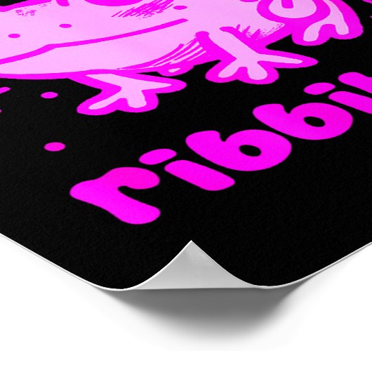 Cute Frog Pun Ribbiting Frog Lovers Quote Design  ポスター (角)