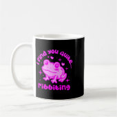 Cute Frog Pun Ribbiting Frog Lovers Quote Design P コーヒーマグカップ (左)