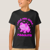 Cute Frog Pun Ribbiting Frog Lovers Quote Design P Tシャツ (正面)