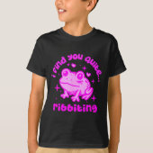 Cute Frog Pun Ribbiting Frog Lovers Quote Design  Tシャツ (正面)