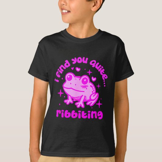 Cute Frog Pun Ribbiting Frog Lovers Quote Design Tシャツ (正面)