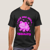 Cute Frog Pun Ribbiting Frog Lovers Quote Design  Tシャツ (正面)