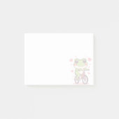 Cute Frog Riding Bicycle | Funny Frog Lover Gift ポストイット (正面)
