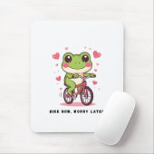 Cute Frog Riding Bicycle | Funny Frog Lover Gift マウスパッド (マウス)