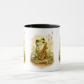 Cute Frog Saxophone Mug – Adorable Music Frog マグカップ (中央)