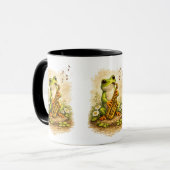 Cute Frog Saxophone Mug – Adorable Music Frog マグカップ (正面左)