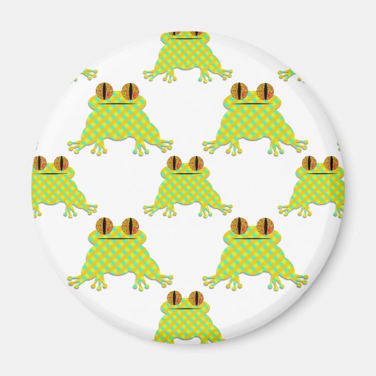 Cute Frog - Seamless Pattern マグネット (正面)