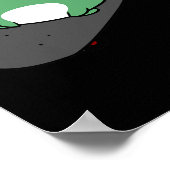 Cute Frog Skateboarding  ポスター (角)