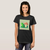 Cute Frog Snail Illustration Shell Friends Women K Tシャツ (正面フル)