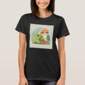 Cute Frog Snail Illustration Shell Friends Women K Tシャツ (正面)