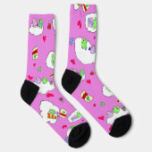 Cute Frog valentine Date Crew Socks ソックス (右)