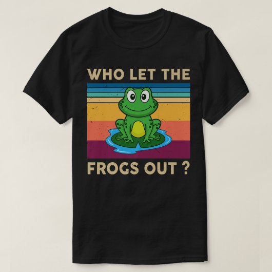 Cute Frog Who Let The Frogs Out Kids Boy Toddler H Tシャツ (デザイン正面)