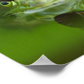 Cute frog with a Butterfly on his nose ポスター (角)