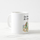 Cute Frog with Backpack One Step at a Time コーヒーマグカップ (正面左)