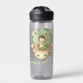 Cute Froggy Coffee Tale Design ウォーターボトル (正面)
