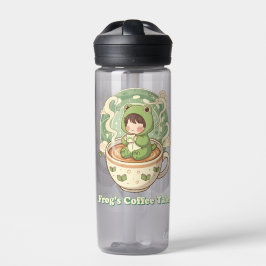 Cute Froggy Coffee Tale Design ウォーターボトル