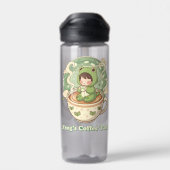 Cute Froggy Coffee Tale Design ウォーターボトル (背面)
