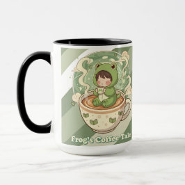 Cute Froggy Coffee Tale Design マグカップ