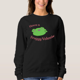 Cute froggy valentine スウェットシャツ