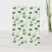 Cute Frogs in Lily Pond カード (裏面)