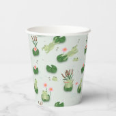 Cute Frogs in Lily Pond 紙コップ (裏面)