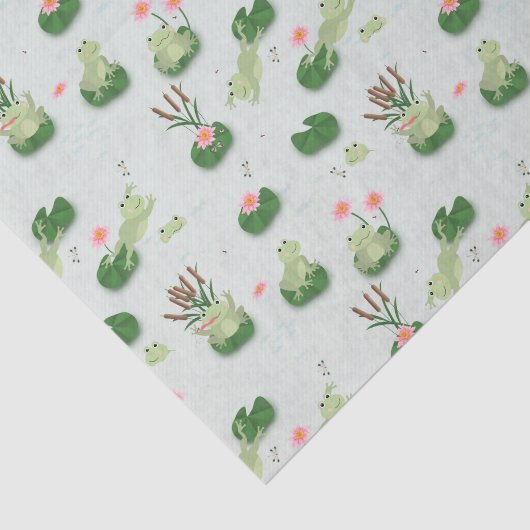 Cute Frogs in Lily Pond 薄葉紙 (詳細)
