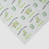 Cute Frogs in Lily Pond Birthday Kids Name Age 薄葉紙 (詳細)