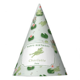 Cute Frogs in Lily Pond Kids Birthday Party パーティーハット