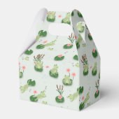 Cute Frogs in Lily Pond Kids Birthday Party フェイバーボックス (裏面サイド)