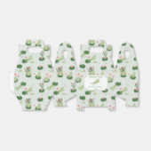 Cute Frogs in Lily Pond Kids Birthday Party フェイバーボックス (折り畳みなし)