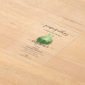 Cute Frogs Lily Pond Gender Neutral Baby Shower アクリル招待状 (レイダウン)