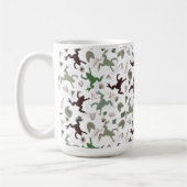 Cute Frogs Nature Floral Pattern コーヒーマグカップ (左)