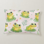 Cute frogs Pattern アクセントクッション (裏面)