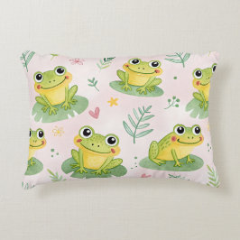 Cute frogs Pattern アクセントクッション
